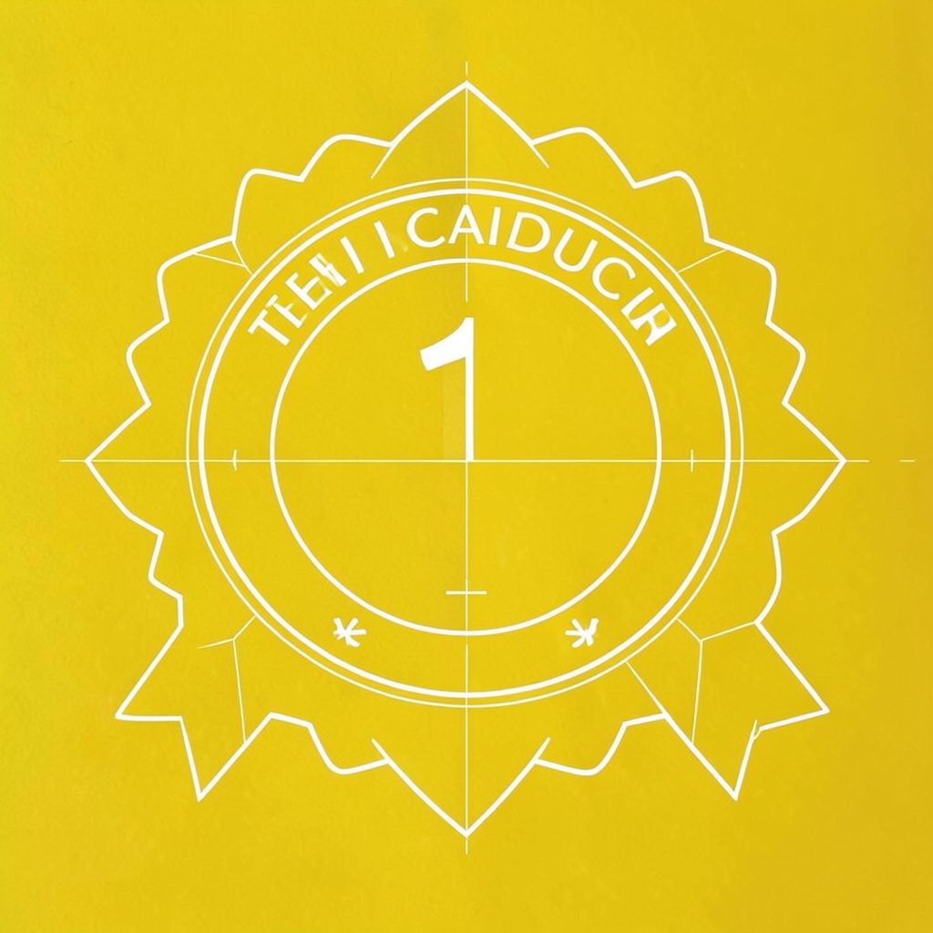 Trust seal badge in gold and navy, circular emblem with checkmark and shield motif.